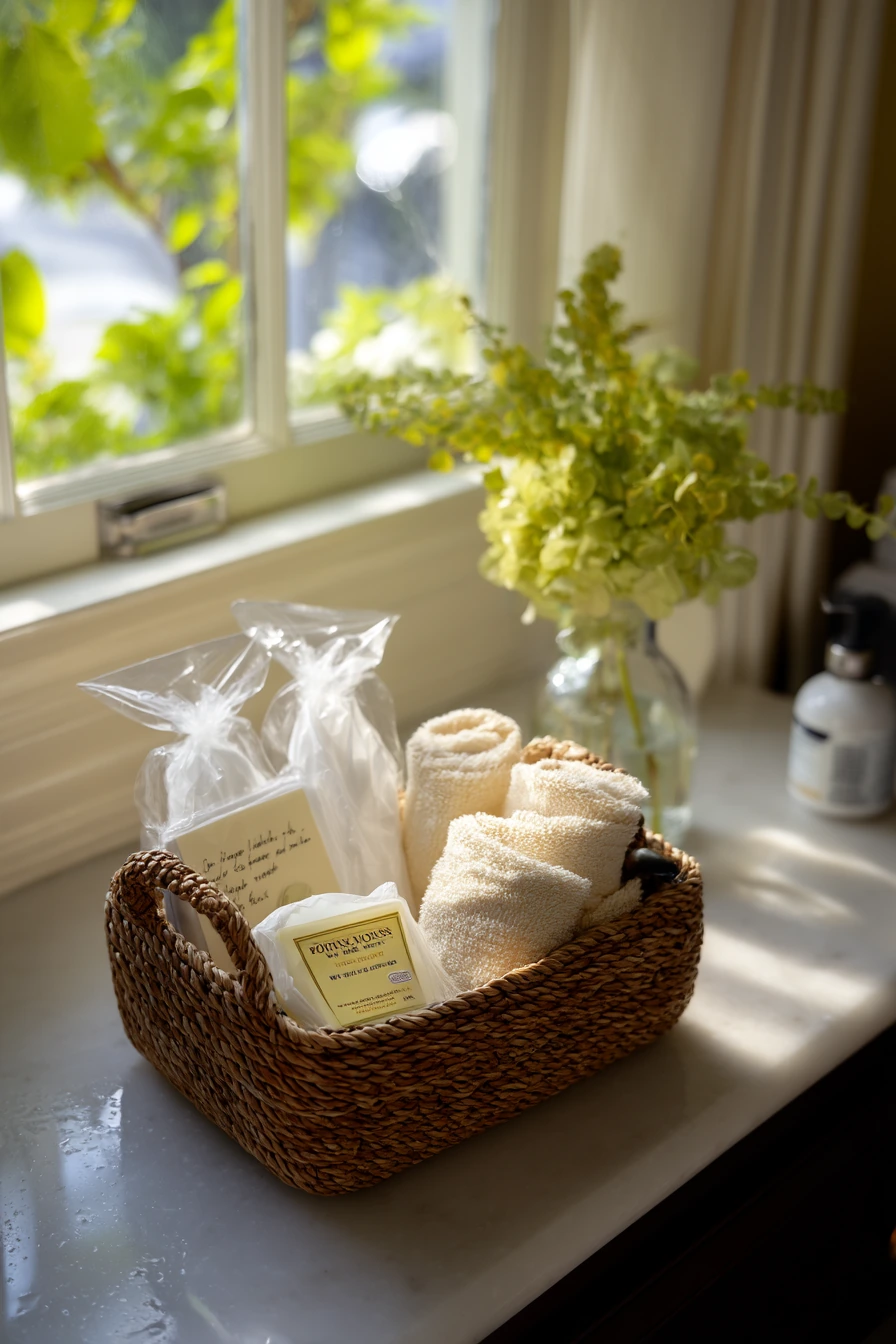 Guest Bathroom Welcome Basket