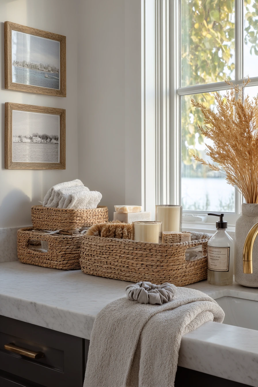 Farmhouse Basket Shelf Edit