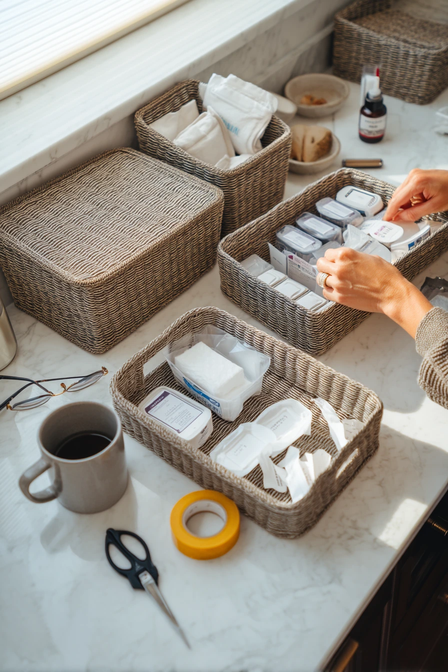 DIY Basket Labels and Tidy Zones