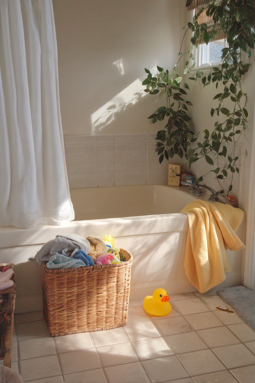 Family Bath Basket Corner