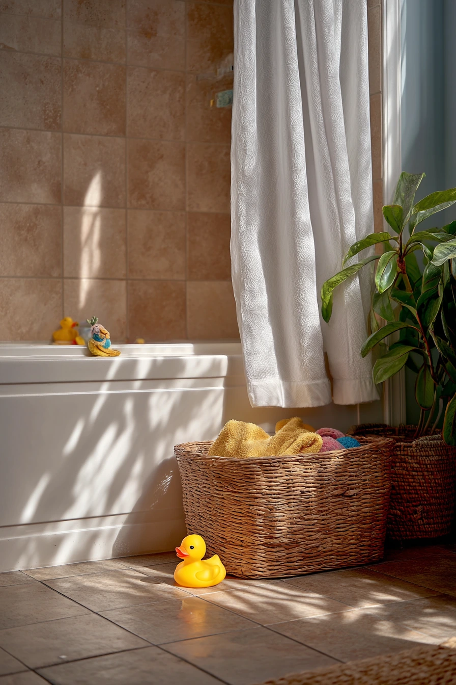 Family Bath Basket Corner