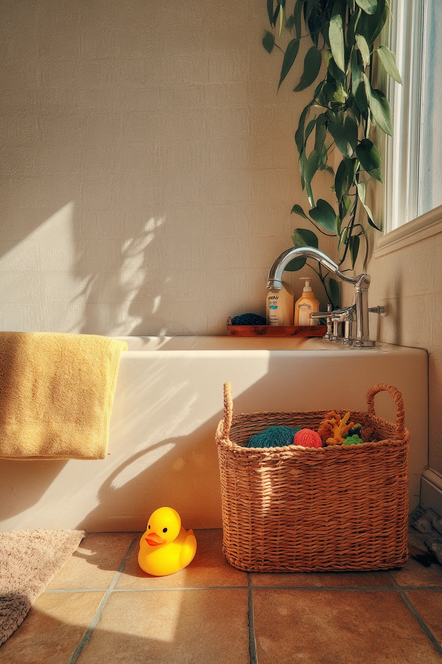 Family Bath Basket Corner