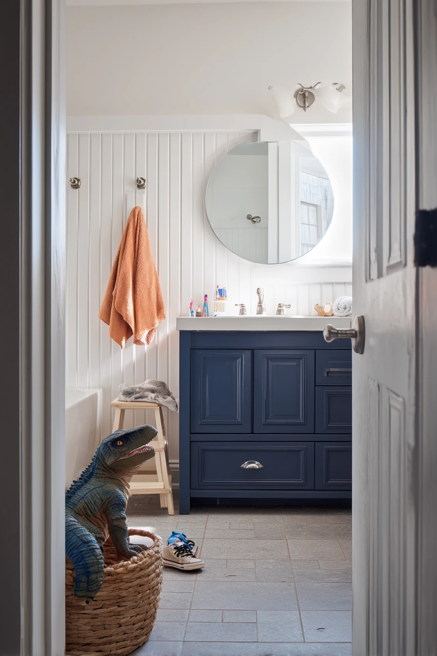 4. Family Bath With Durable Beadboard and Storage