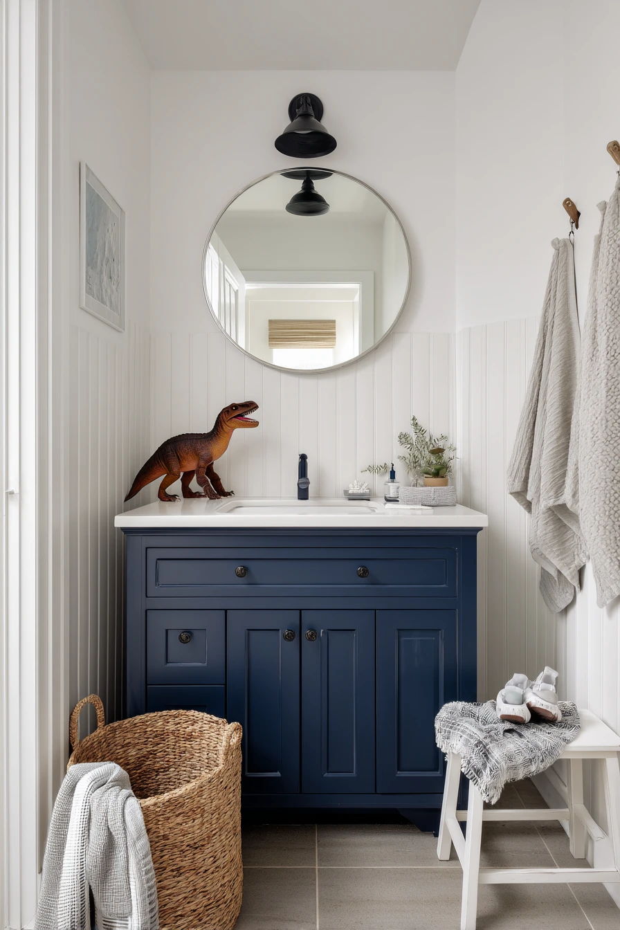 4. Family Bath With Durable Beadboard and Storage