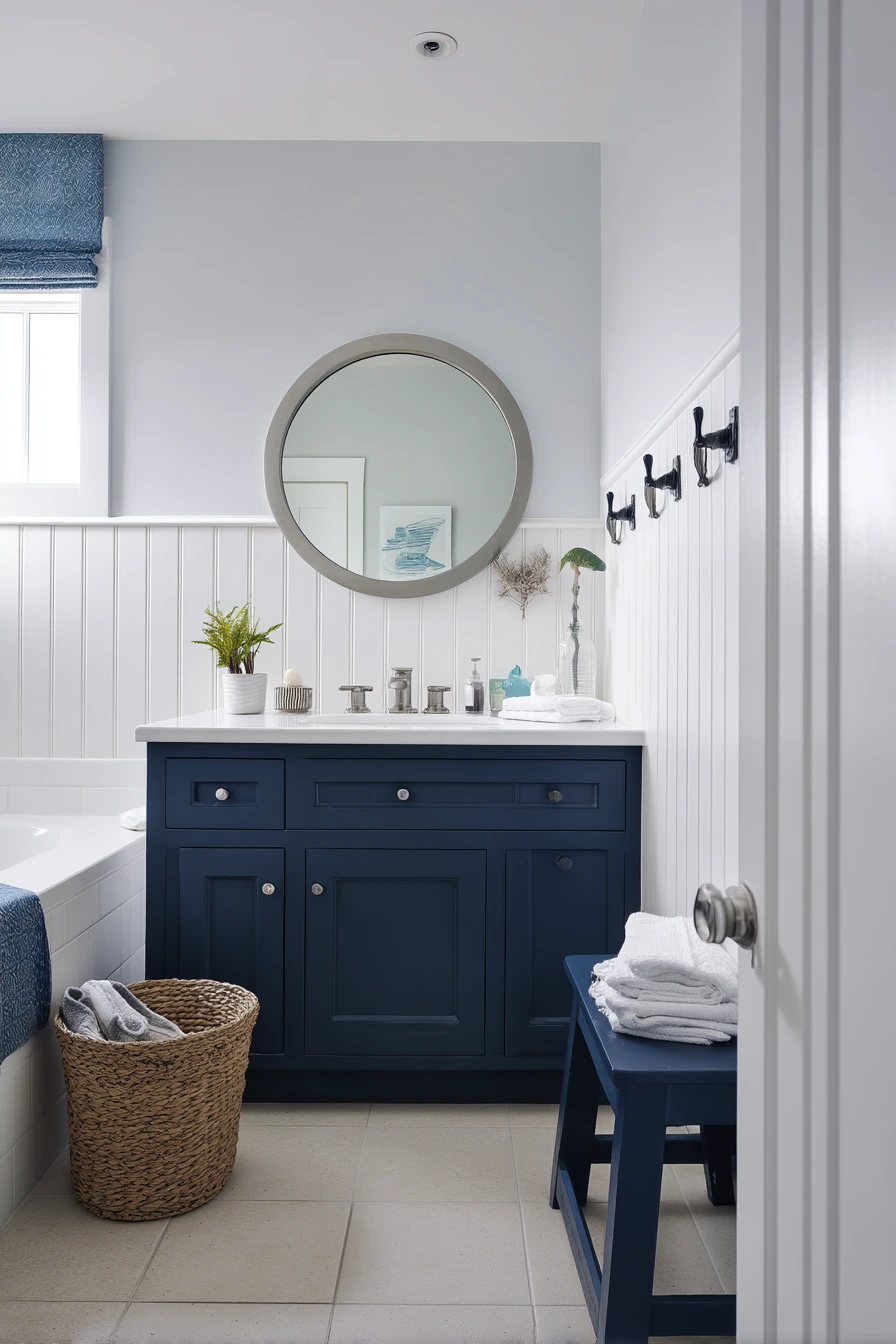 4. Family Bath With Durable Beadboard and Storage