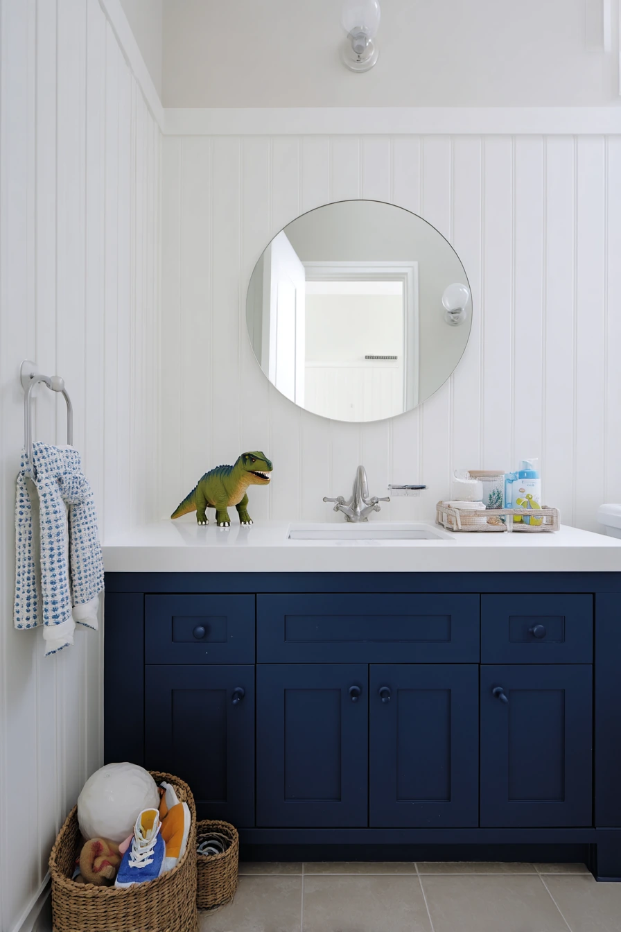 4. Family Bath With Durable Beadboard and Storage