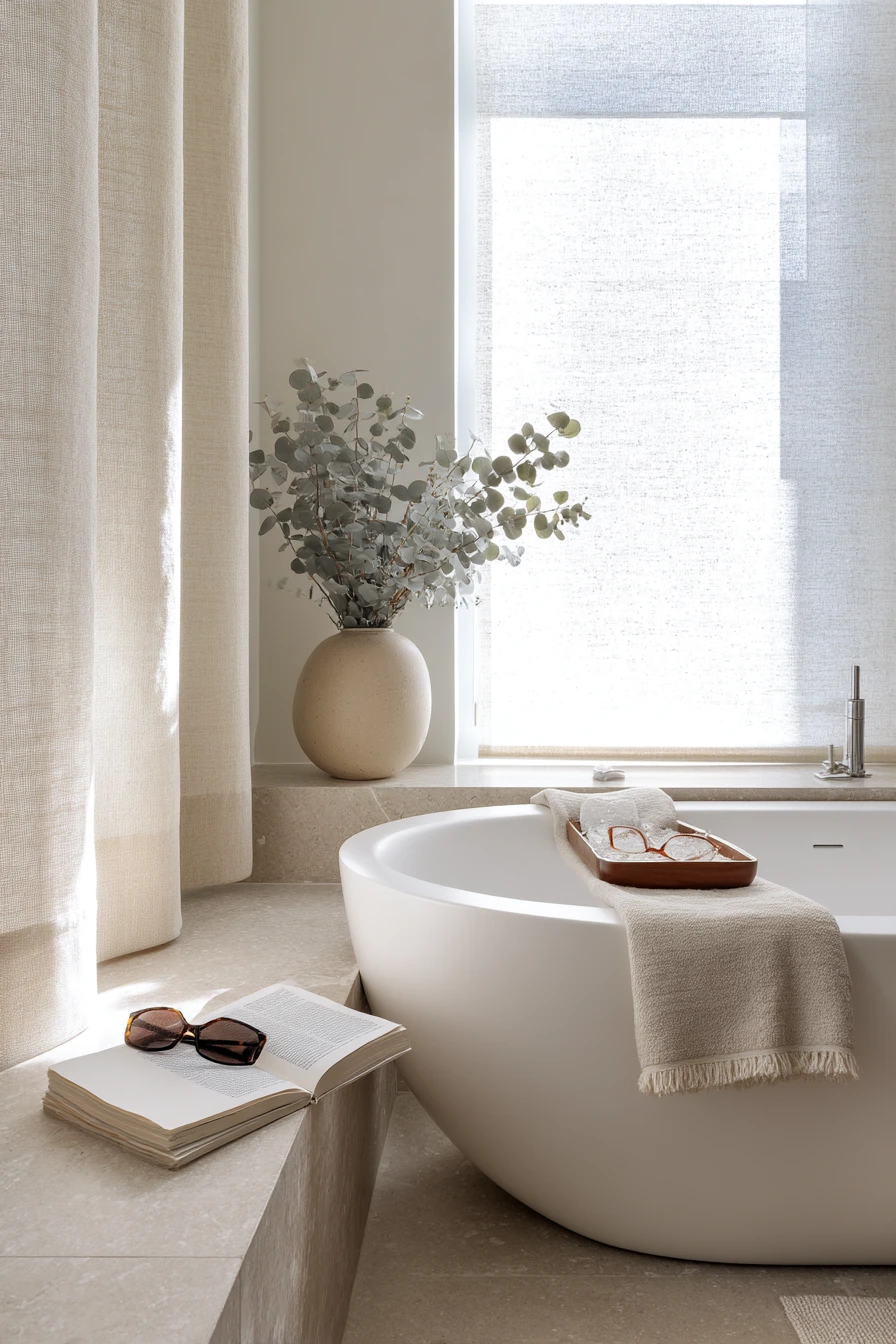5. Spa-Like Beadboard Bath With Natural Texture