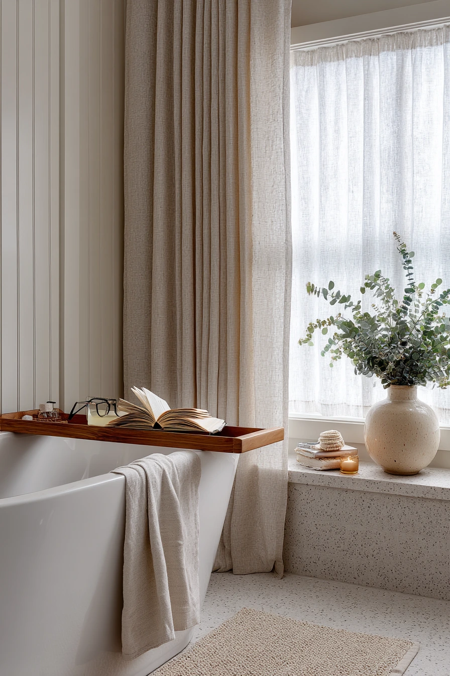 5. Spa-Like Beadboard Bath With Natural Texture