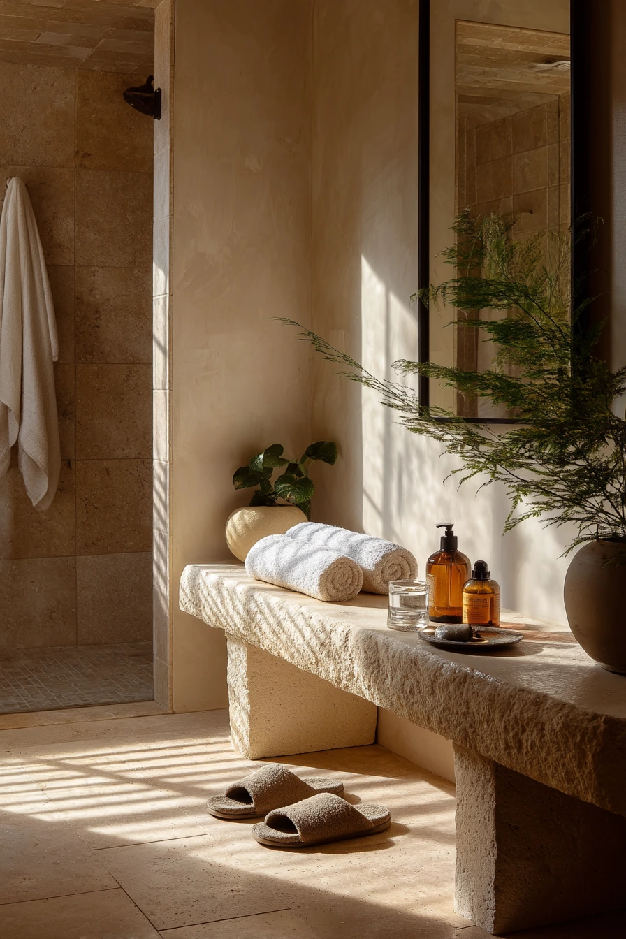 Spa Bench with Daily Rituals