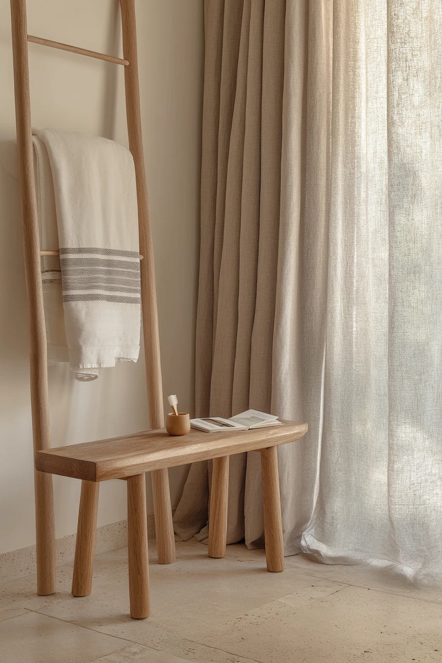 Minimal Bench for a Narrow Ensuite