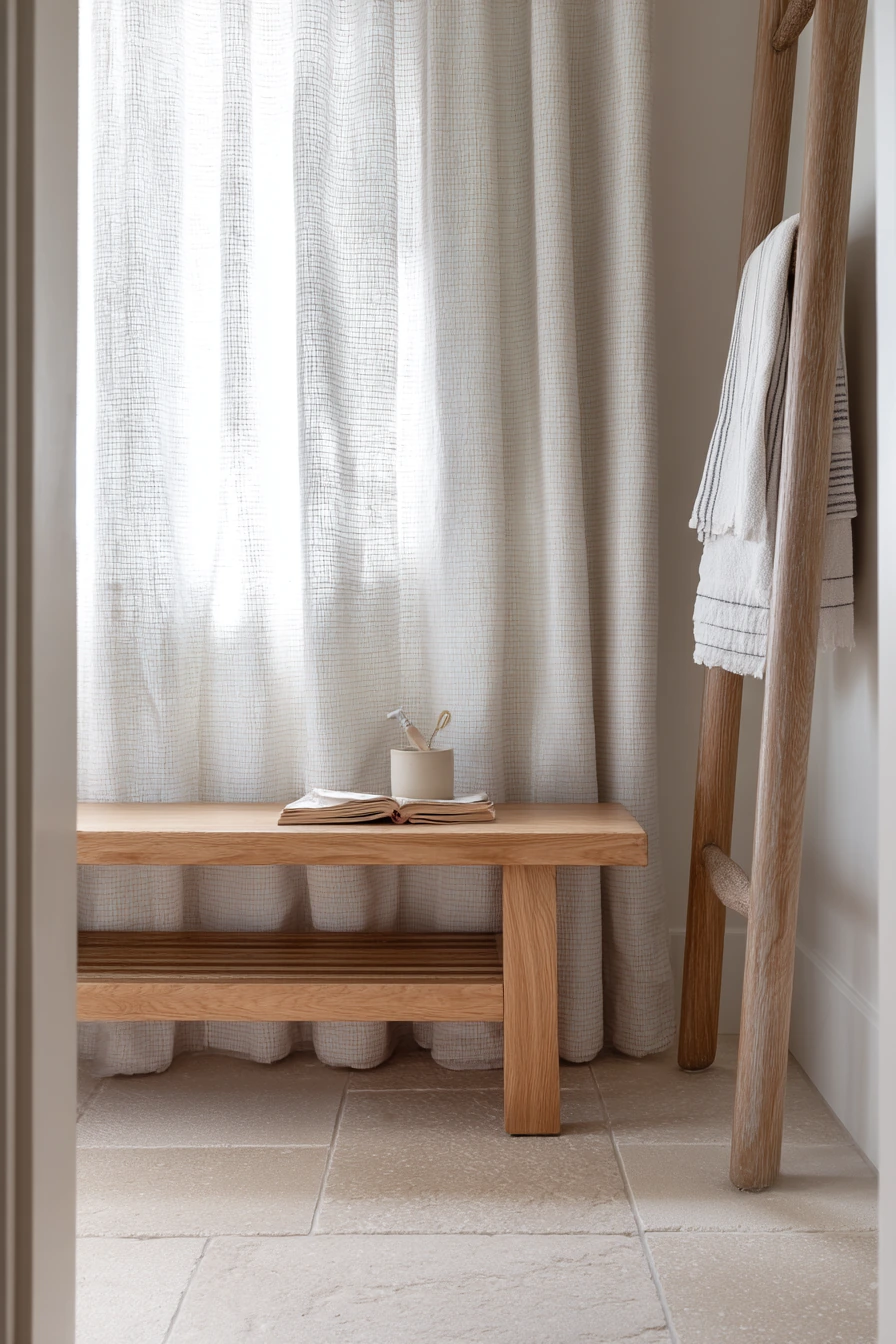Minimal Bench for a Narrow Ensuite