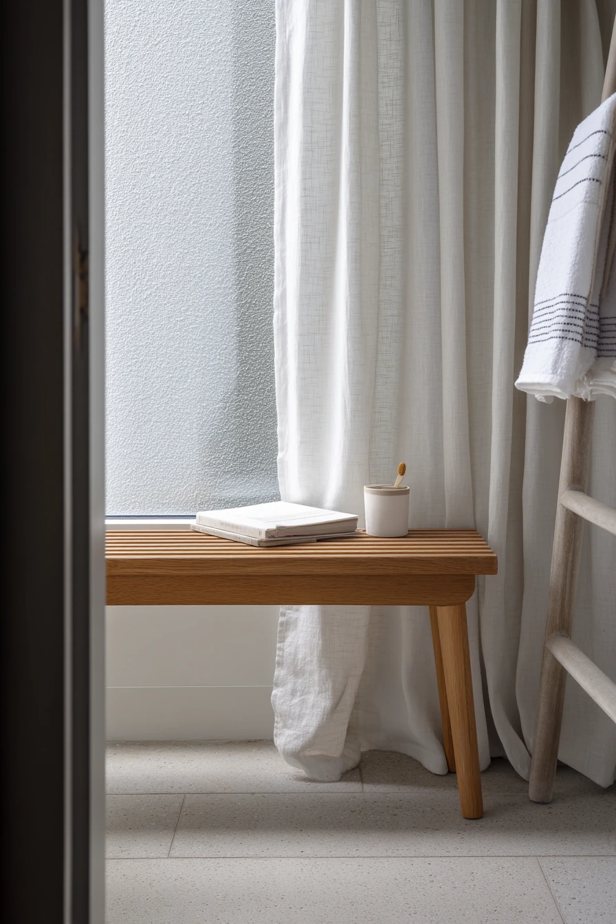 Minimal Bench for a Narrow Ensuite