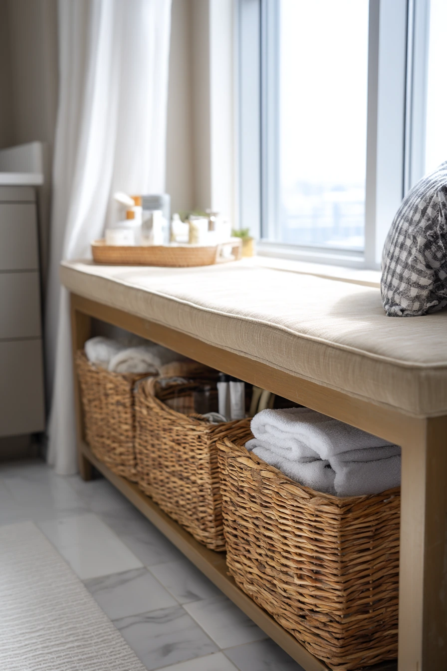 Bench and Basket Storage for Busy Mornings
