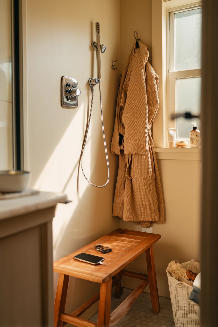 Renter-Friendly Stool for a Shared Bath