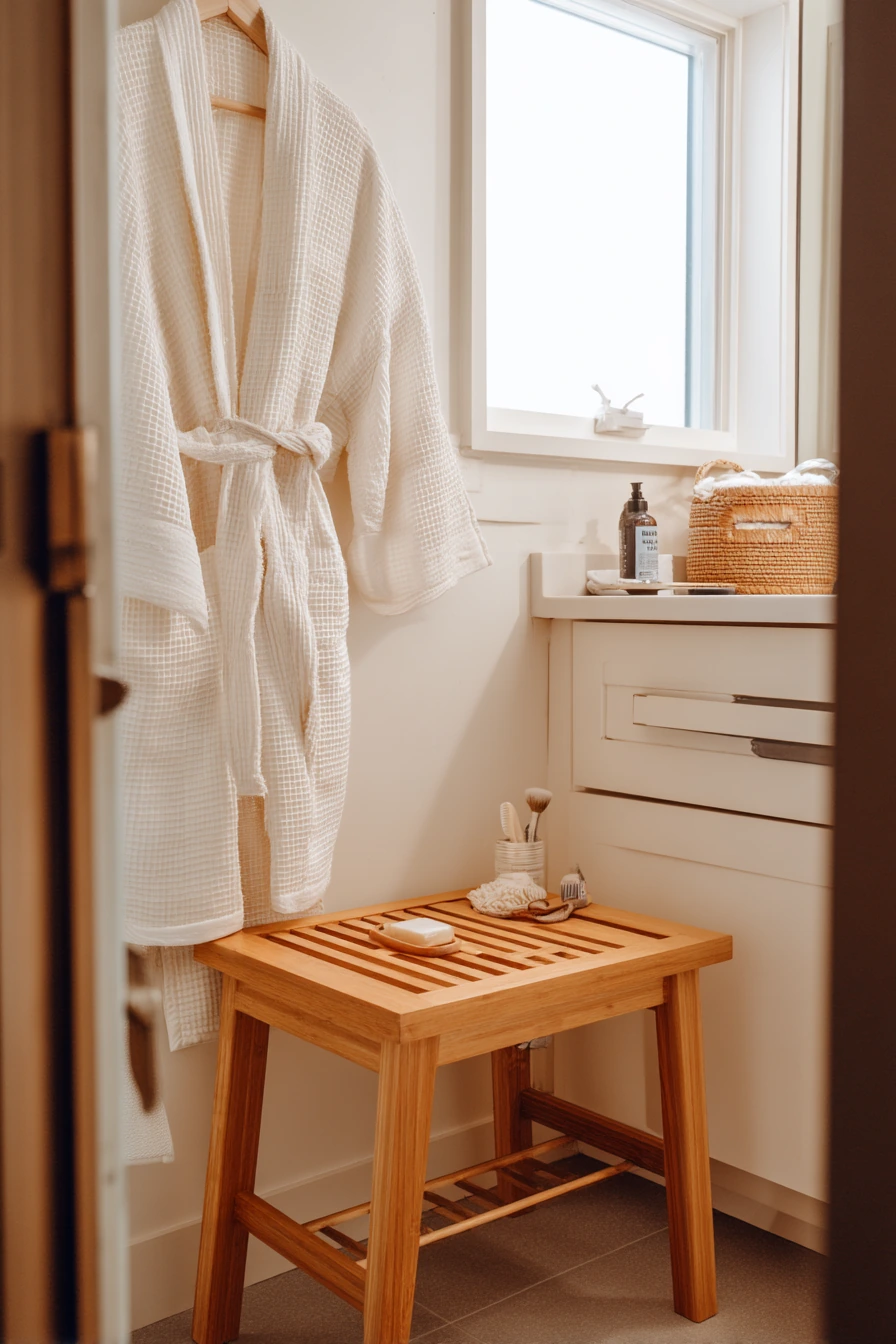 Renter-Friendly Stool for a Shared Bath