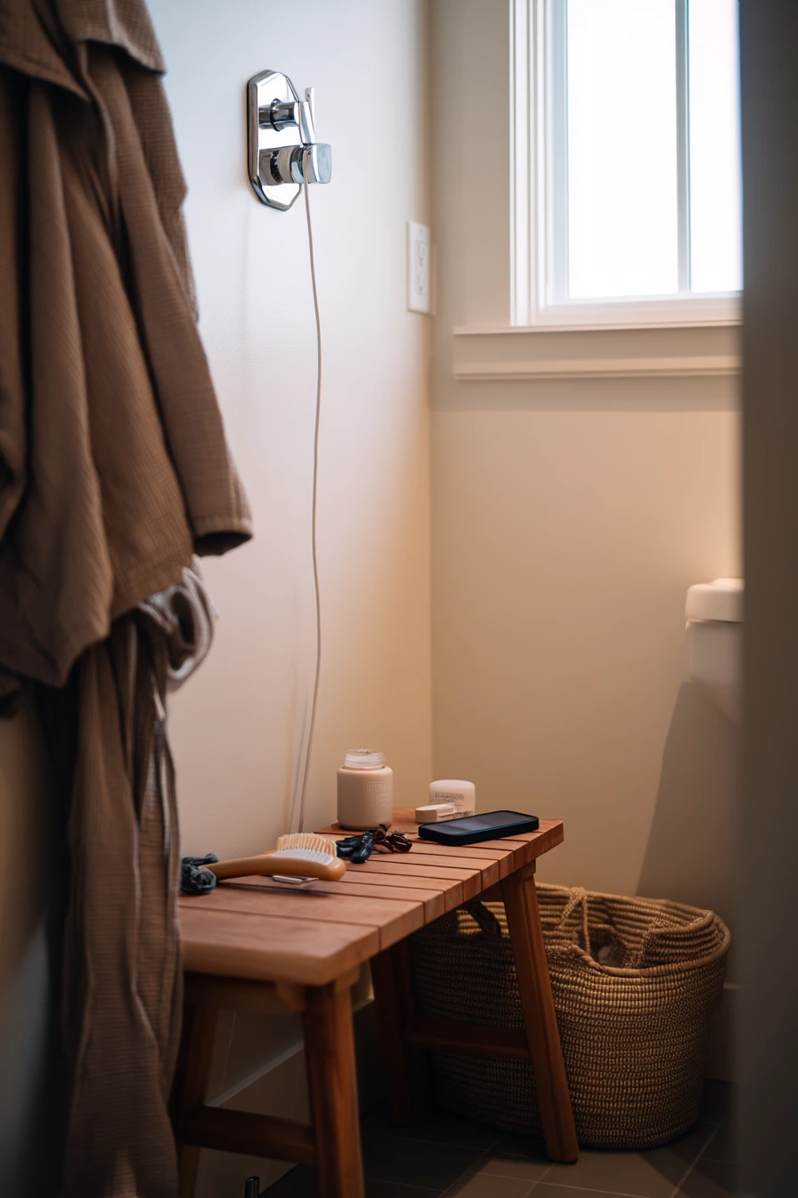 Renter-Friendly Stool for a Shared Bath