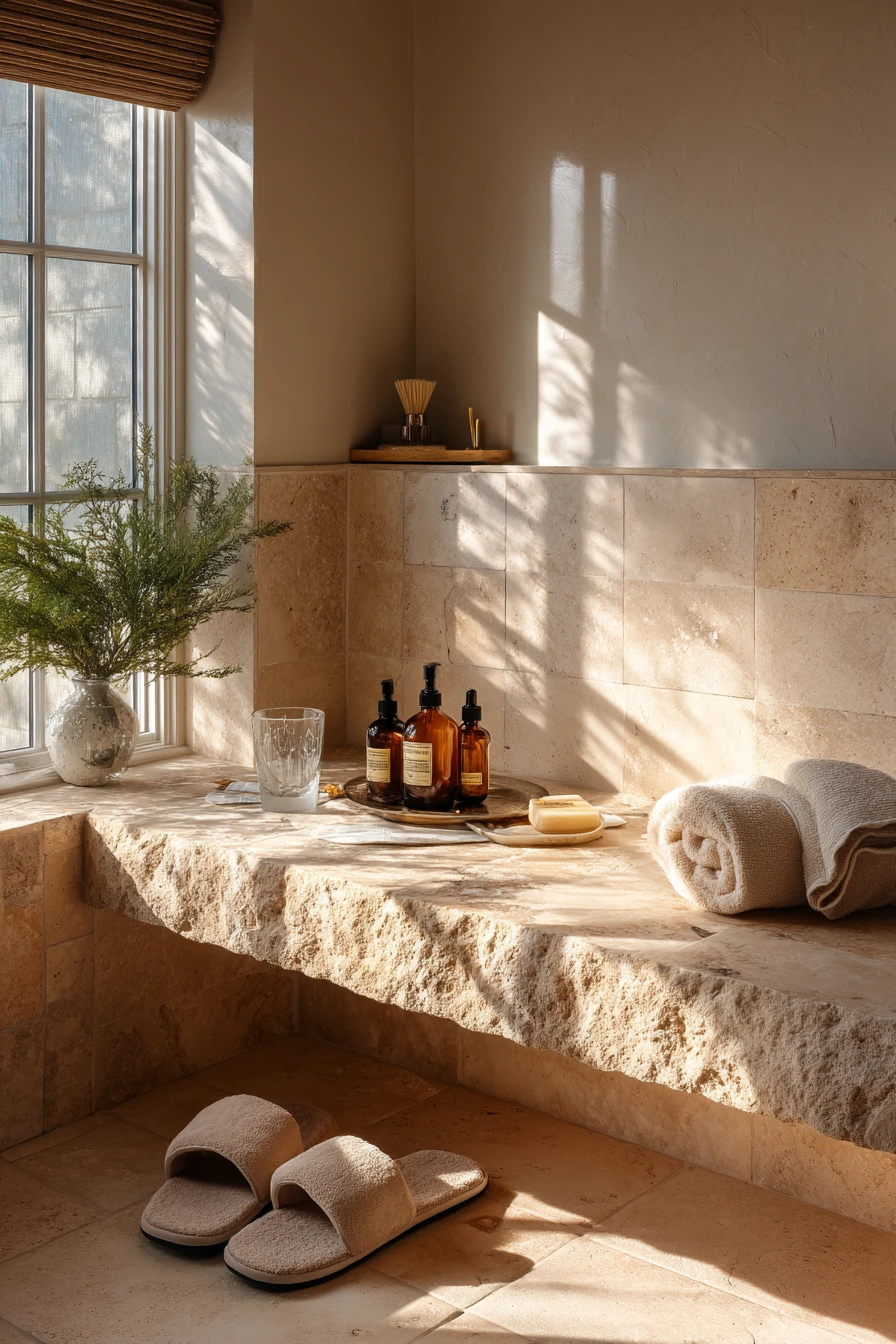 Spa Bench with Daily Rituals