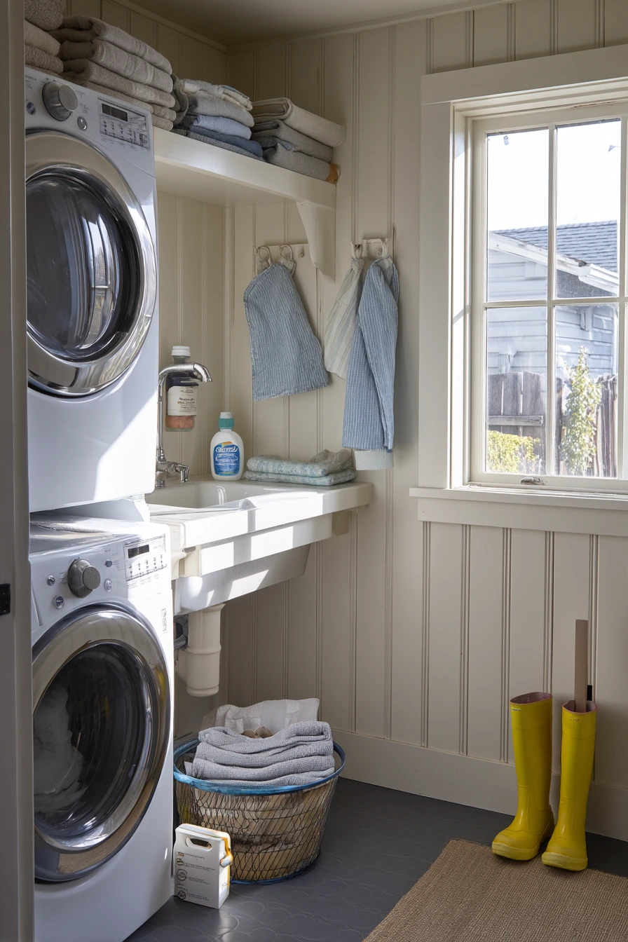 Laundry Room Bath Combo with Utility Charm
