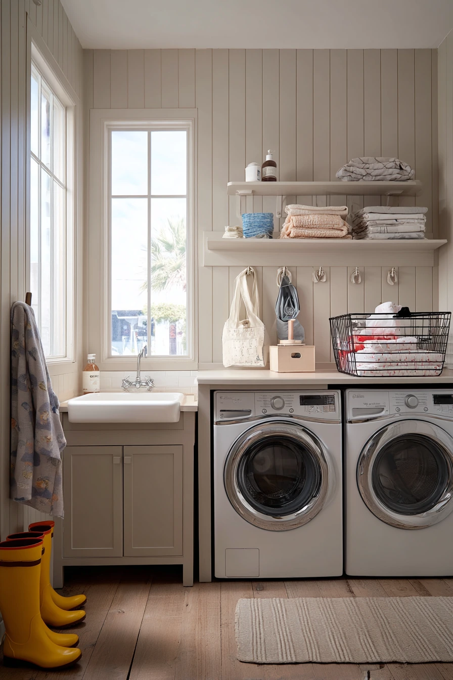 Laundry Room Bath Combo with Utility Charm