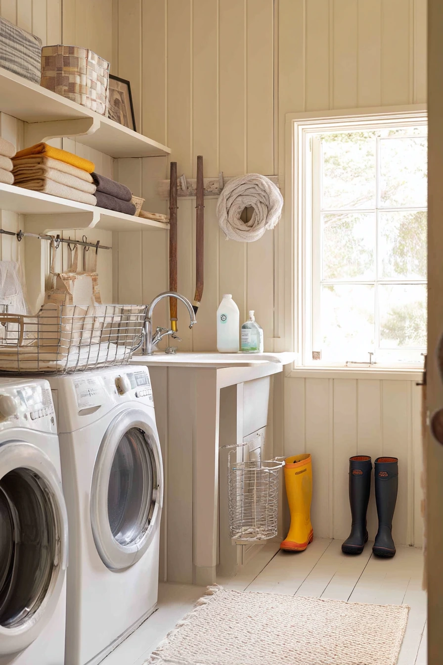 Laundry Room Bath Combo with Utility Charm