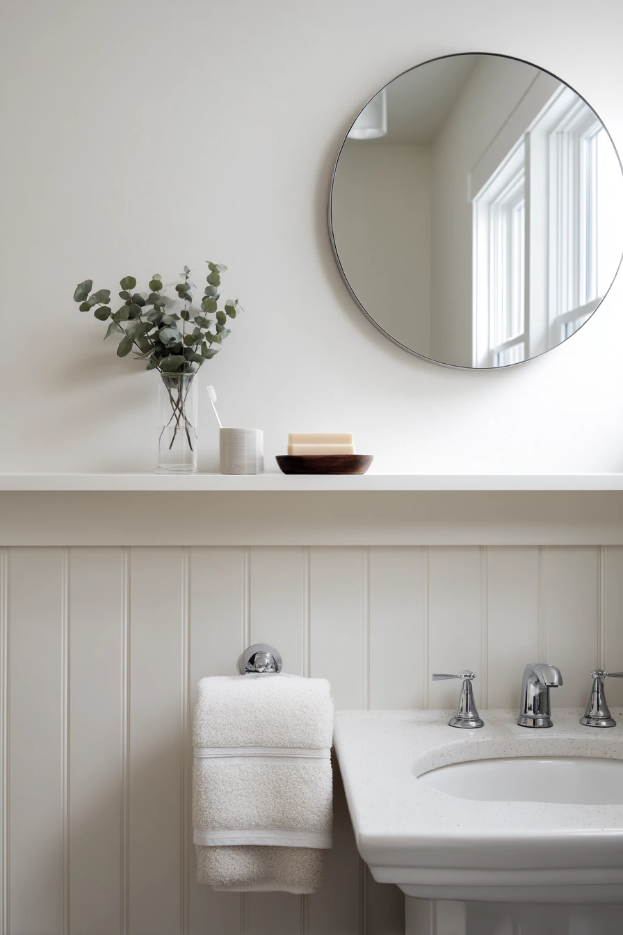 Rental-Safe Guest Bath with Lightweight Styling