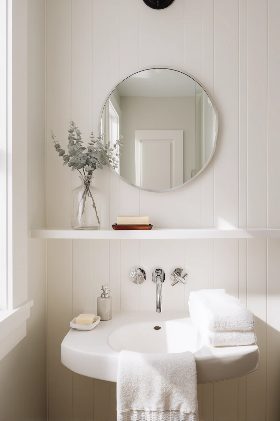 Rental-Safe Guest Bath with Lightweight Styling