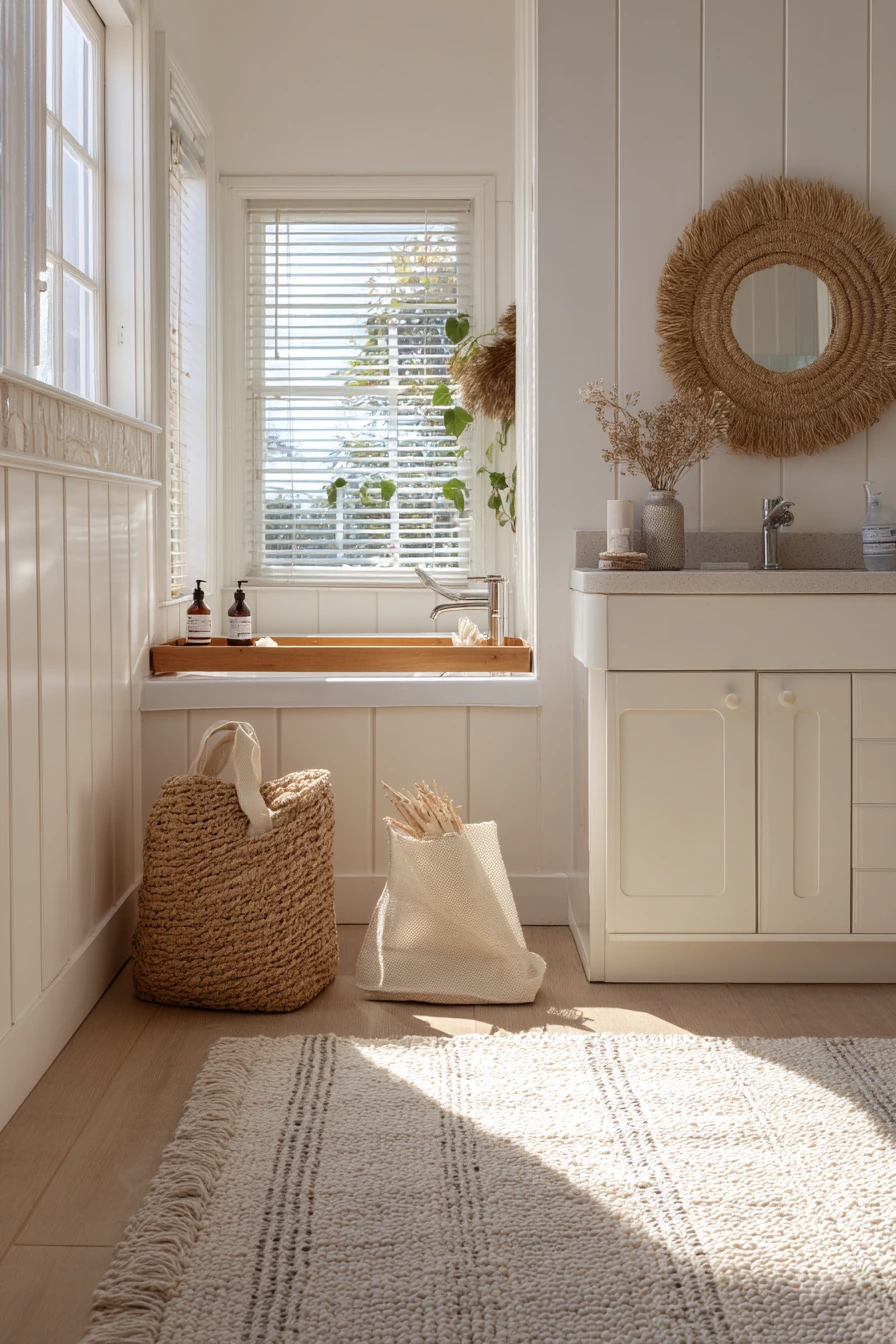 Coastal-Inspired Bath with Breezy Battens