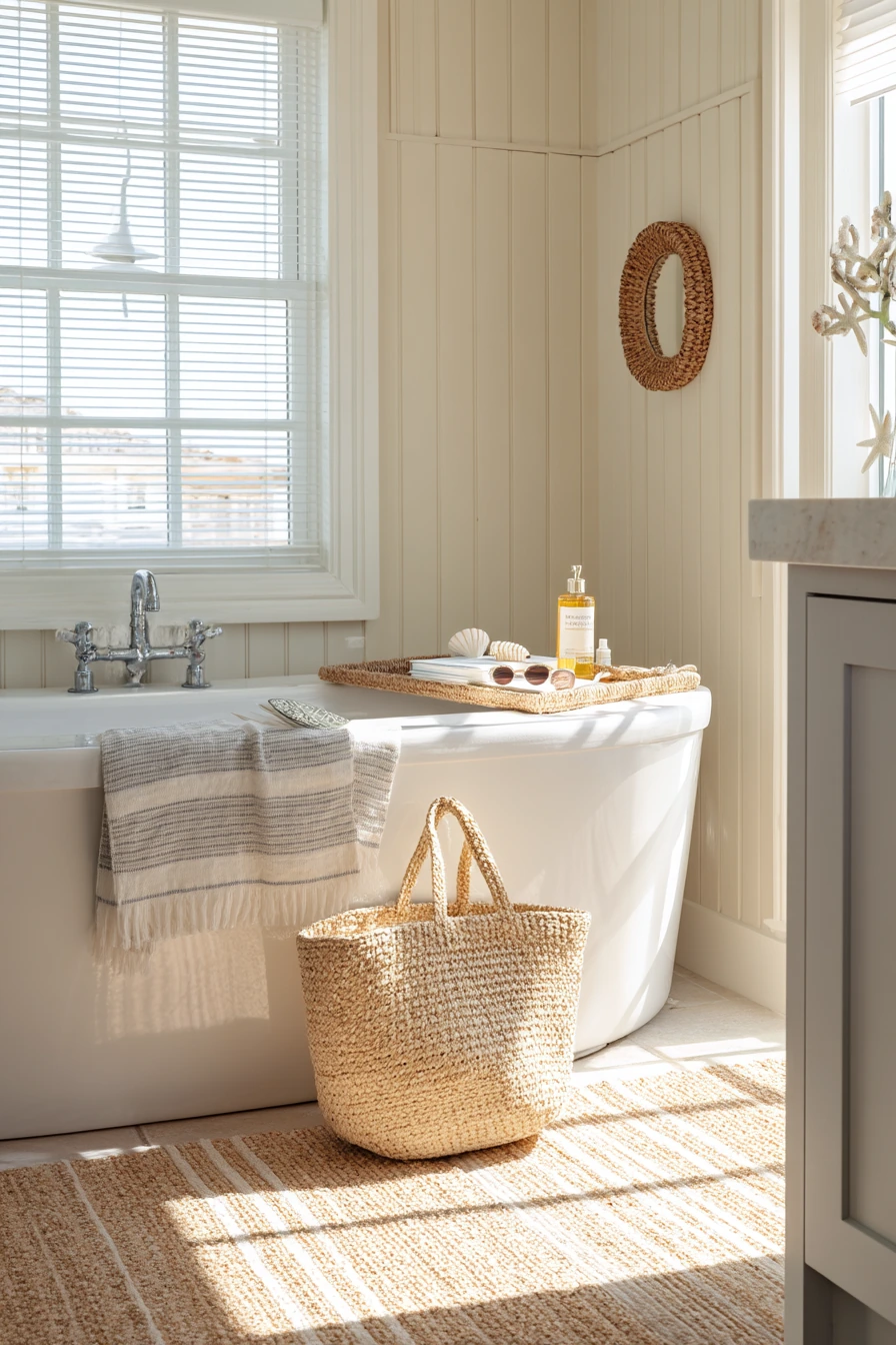 Coastal-Inspired Bath with Breezy Battens