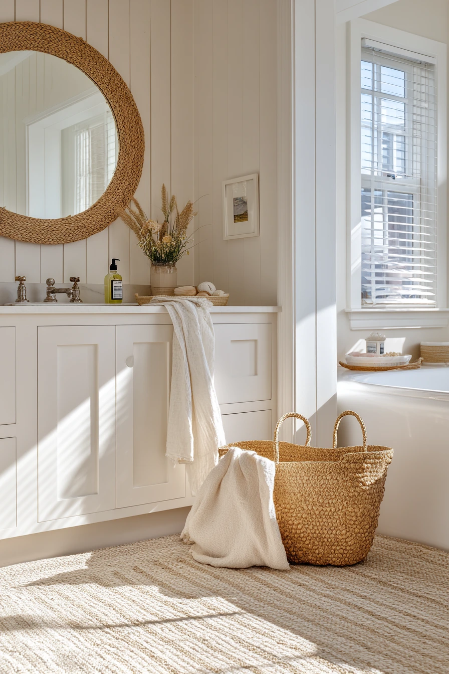 Coastal-Inspired Bath with Breezy Battens