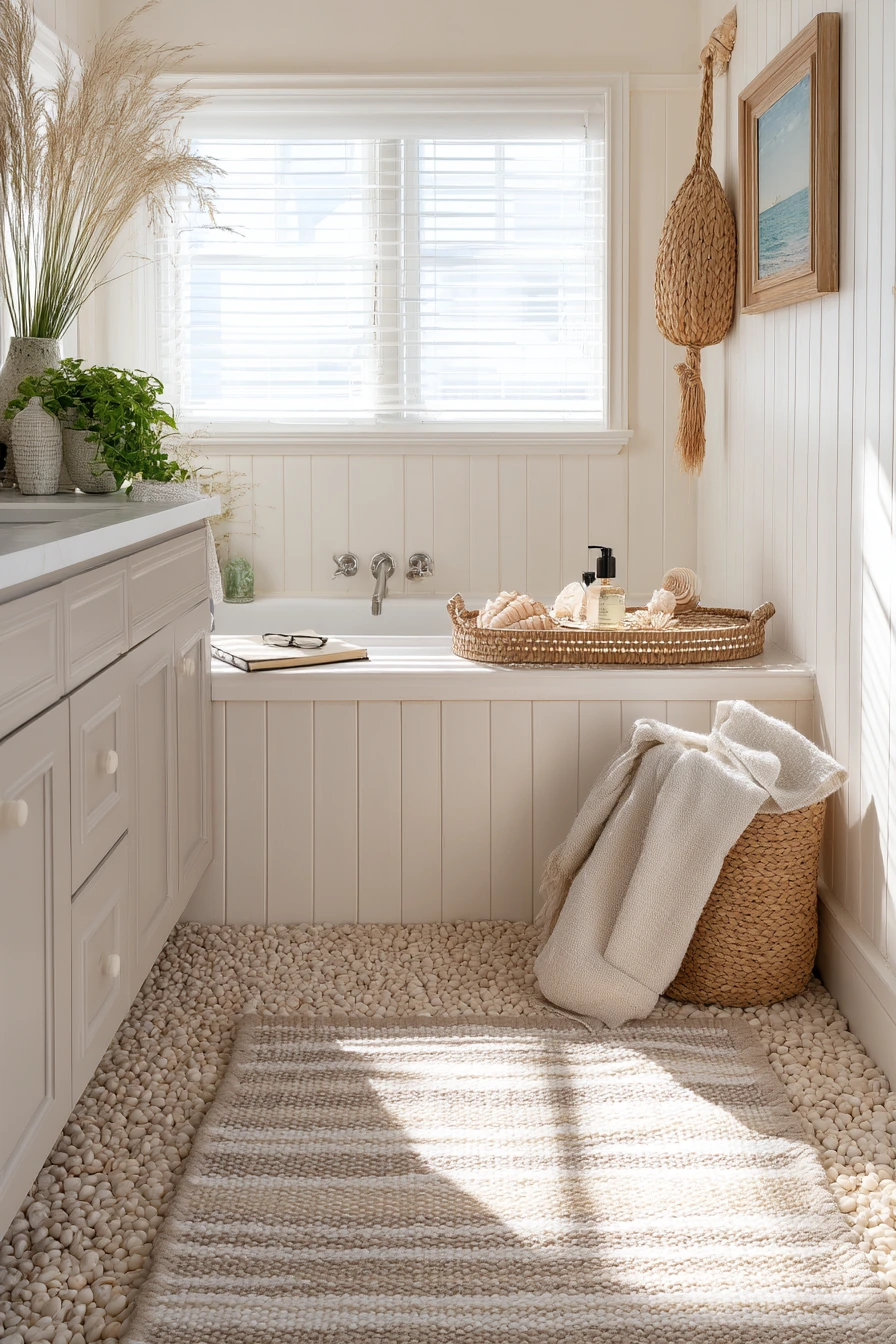 Coastal-Inspired Bath with Breezy Battens