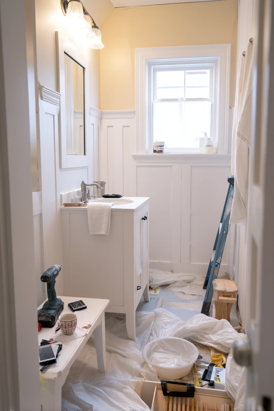 DIY Weekend Bathroom Refresh in Progress