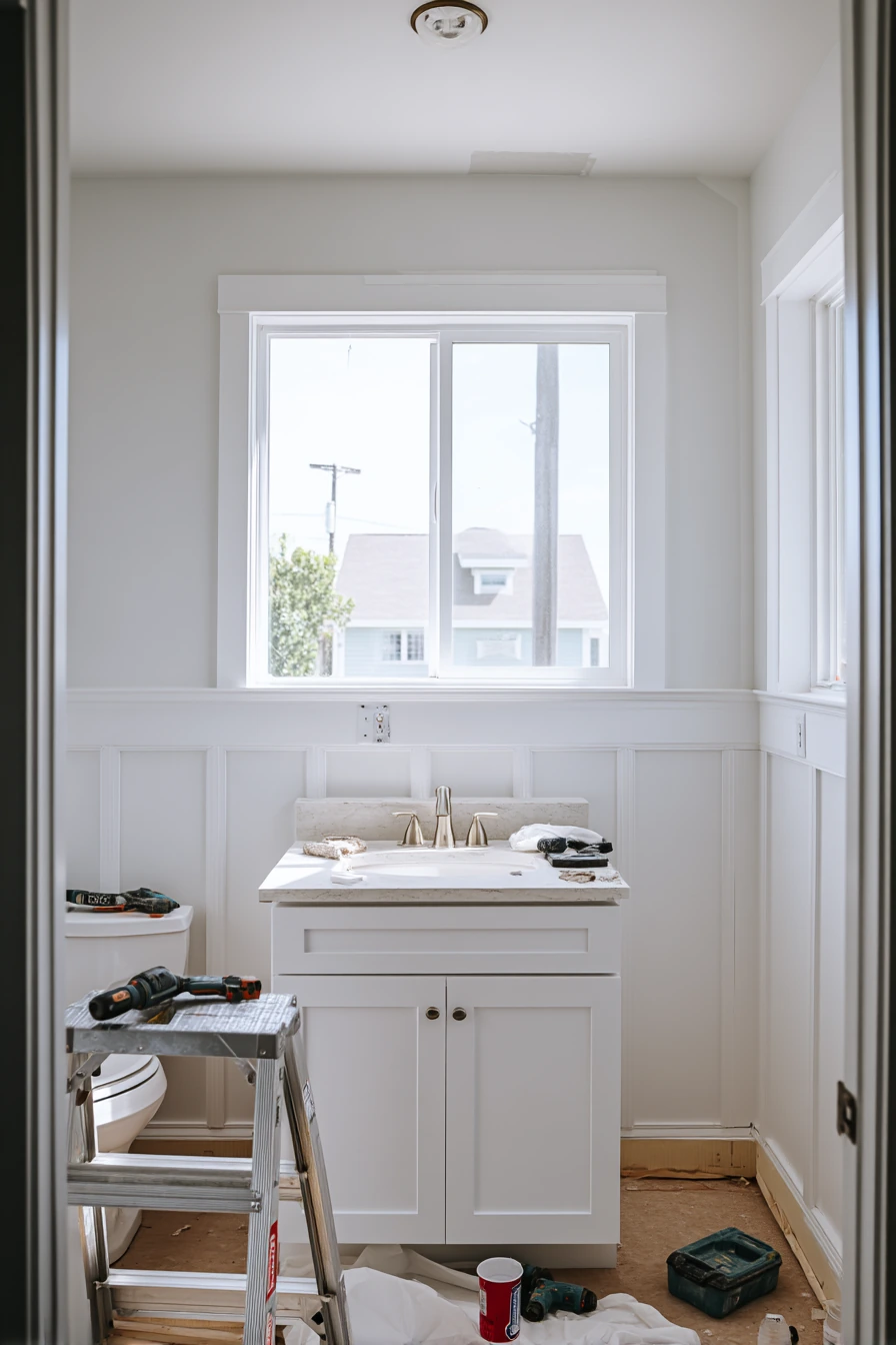 DIY Weekend Bathroom Refresh in Progress