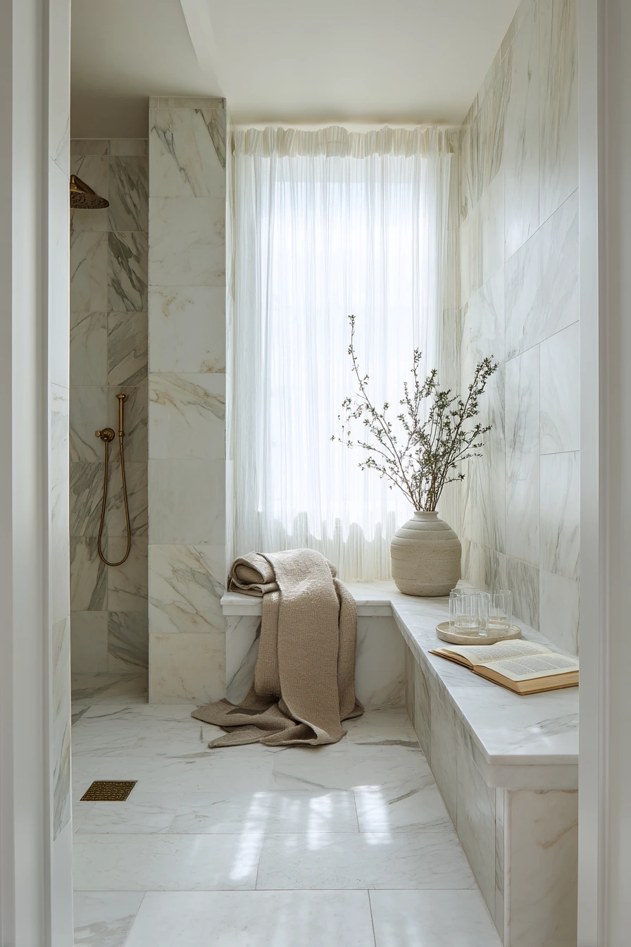 Spa-Like Shower Bench for Two