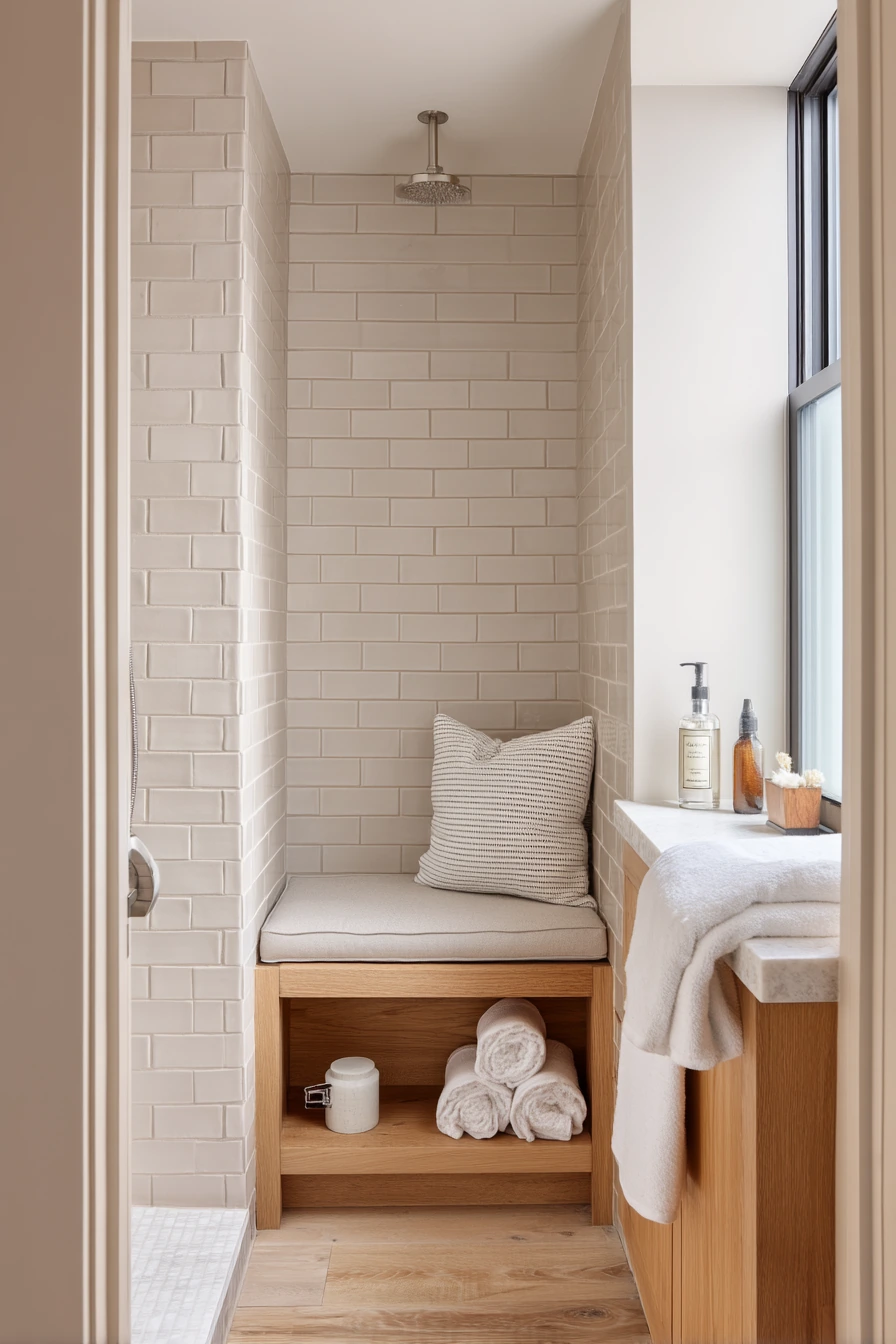 Small Condo Shower Seat Solution