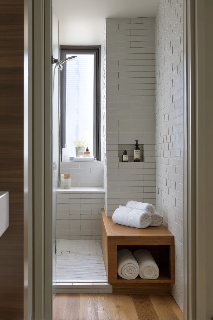 Small Condo Shower Seat Solution