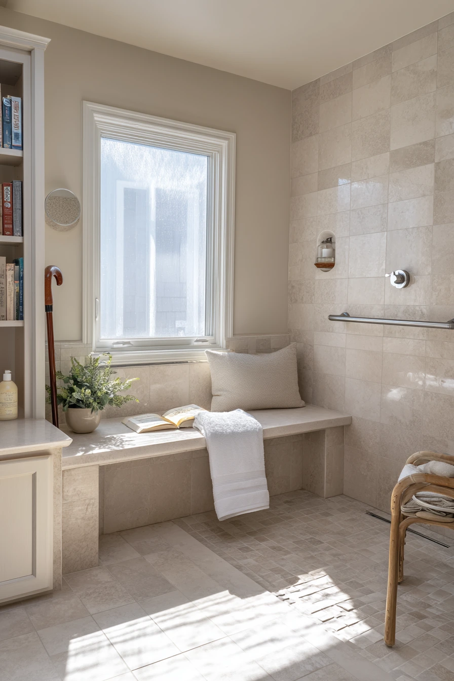 Accessible Bathroom with Seating Bench