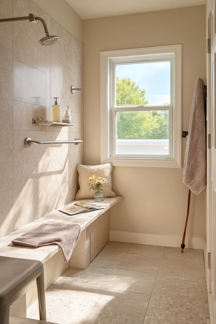 Accessible Bathroom with Seating Bench