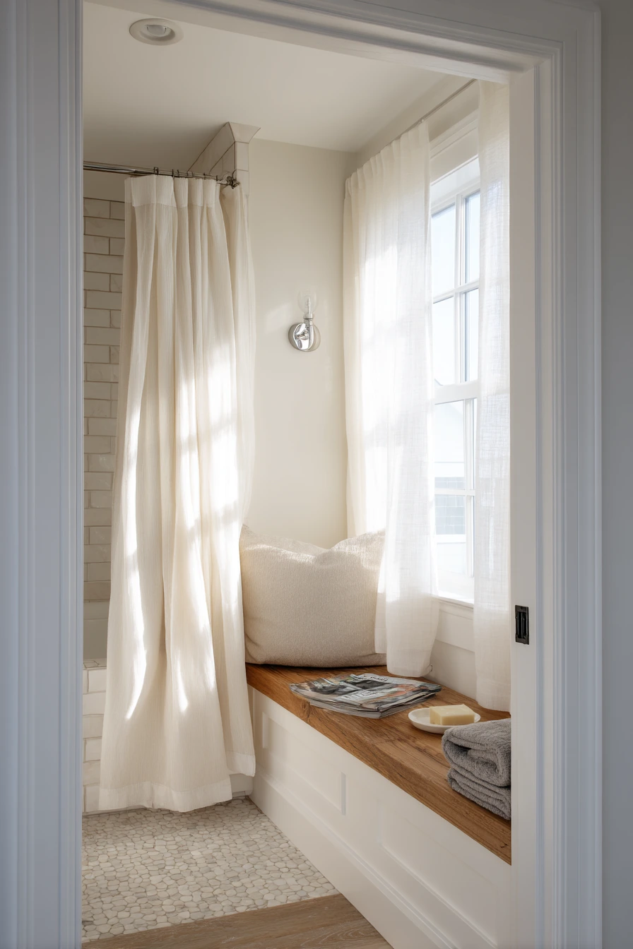 Guest Bath Bench with Everyday Touches