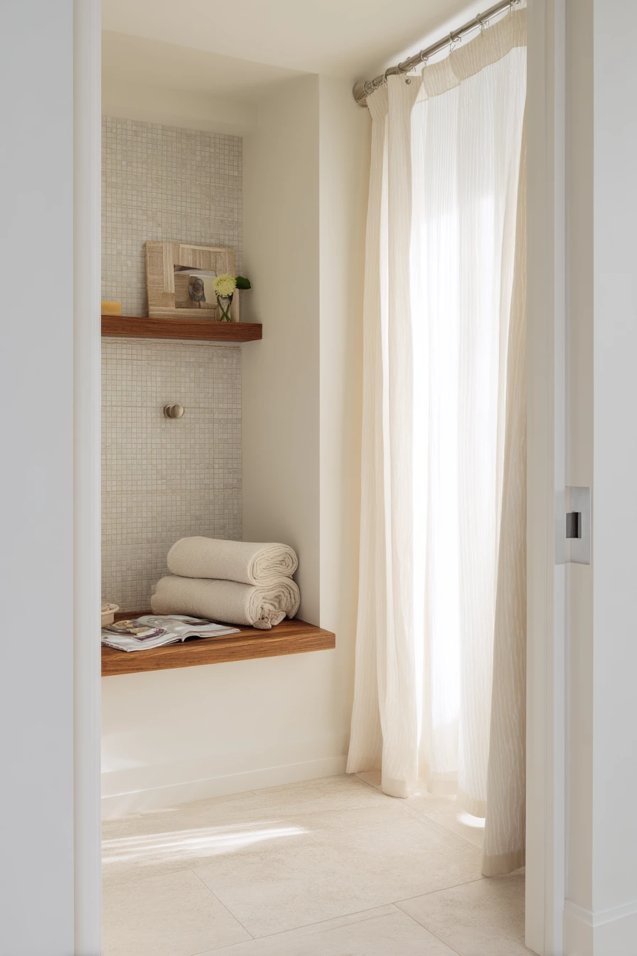 Guest Bath Bench with Everyday Touches
