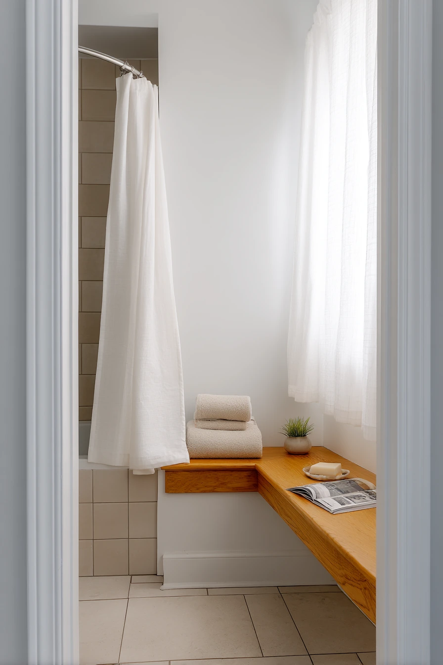 Guest Bath Bench with Everyday Touches