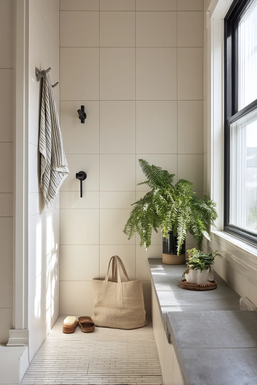 Renter-Style Bench Look in a Renovated Bath