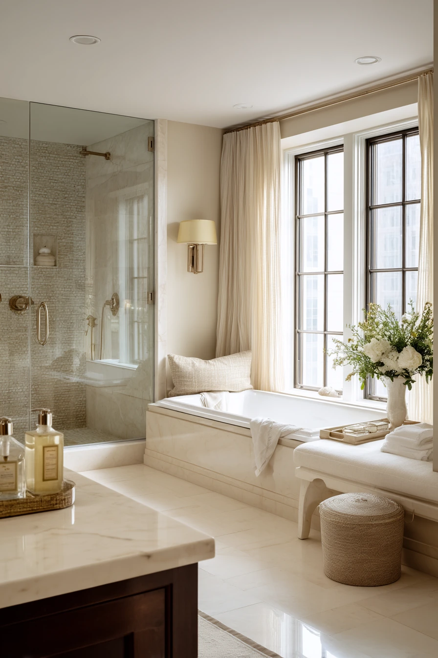 Luxury Bath Bench with Everyday Life