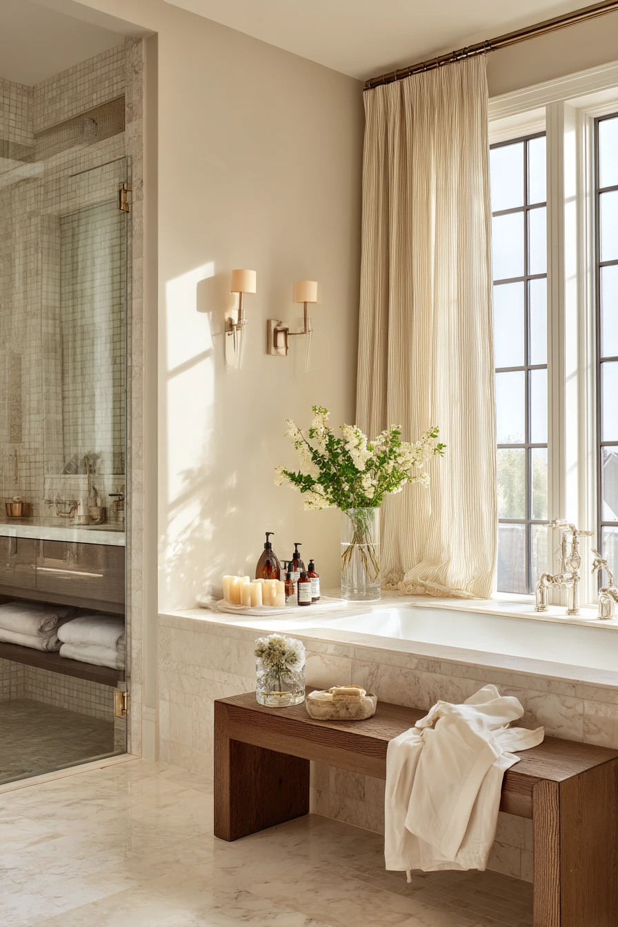 Luxury Bath Bench with Everyday Life