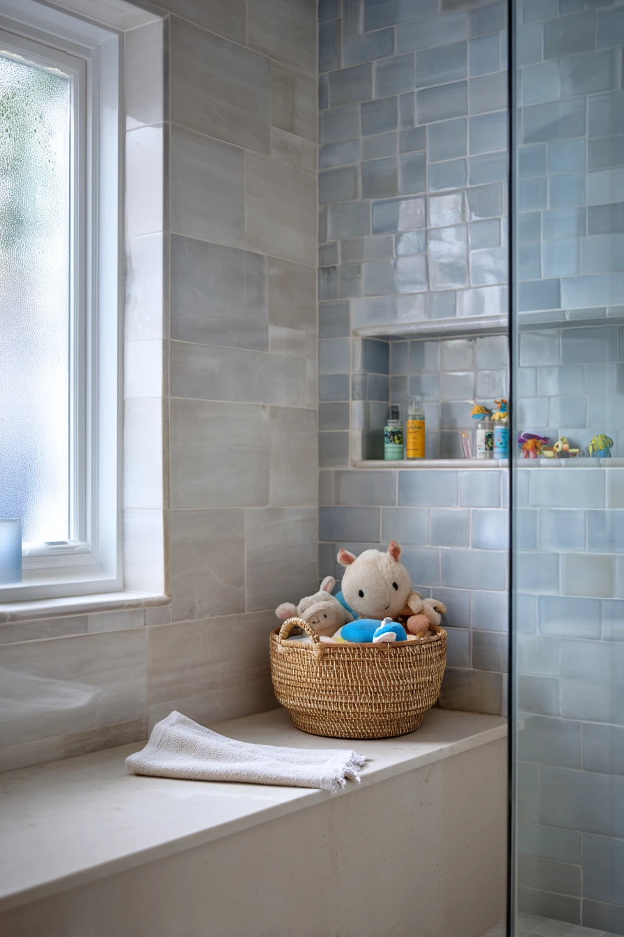 Family Bath with Kid-Friendly Bench