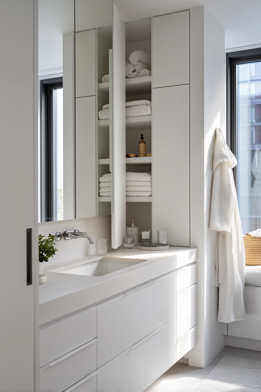 Primary Ensuite With Hidden Vanity Drawers
