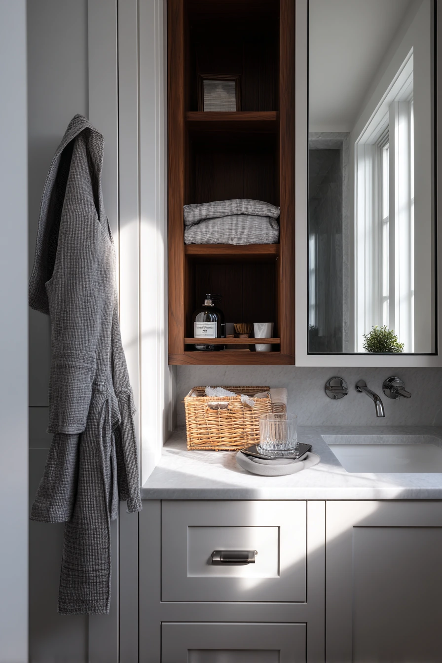 Primary Ensuite With Hidden Vanity Drawers