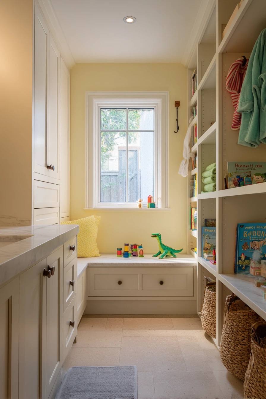 Kids’ Bath With Toy Storage Cubbies