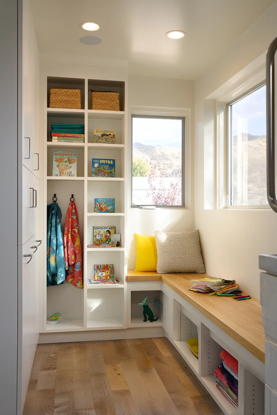 Kids’ Bath With Toy Storage Cubbies