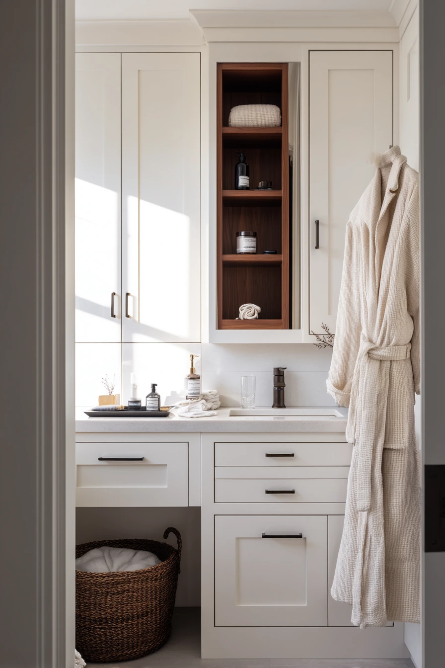 Primary Ensuite With Hidden Vanity Drawers