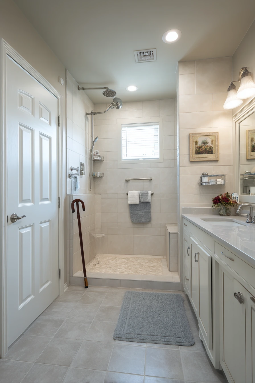 Accessible Bath with Clear Air and Easy Reach